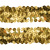 Тесьма с пайетками D16, шир. 30 мм/уп. 25+/-1 м, цвет золото - купить в Назрани. Цена: 1 087.39 руб.