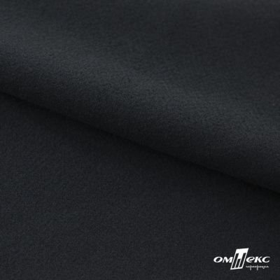 Трикотажное полотно "Капри" 100% полиэстр, 152см, 320 г/м2, чёрный, м - купить в Назрани. Цена 374 руб.