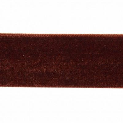 Лента бархатная нейлон, шир.25 мм, (упак. 45,7м), цв.120-шоколад - купить в Назрани. Цена: 981.09 руб.