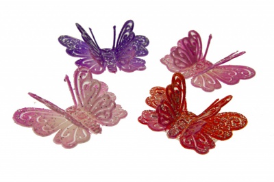 Бабочка декоративная пластиковая #9 - купить в Назрани. Цена: 7.09 руб.