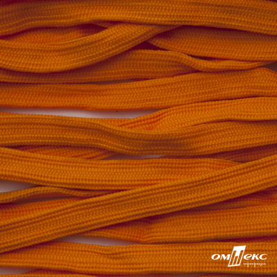 Шнур плетеный (плоский) d-12 мм, (уп.90+/-1м), 100% полиэстер, цв.267 - оранжевый - купить в Назрани. Цена: 8.62 руб.