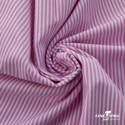Ткань сорочечная Полоска Кенди, 115 г/м2, 58% пэ,42% хл, шир.150 см, цв.1-розовый, (арт.110) - купить в Назрани. Цена 306.69 руб.