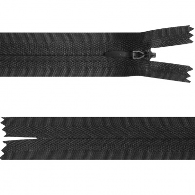 Молния потайная Т3, 18 см, полиэстер, цвет чёрный - купить в Назрани. Цена: 4.85 руб.