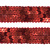 Тесьма с пайетками 3, шир. 20 мм/уп. 25+/-1 м, цвет красный - купить в Назрани. Цена: 778.19 руб.