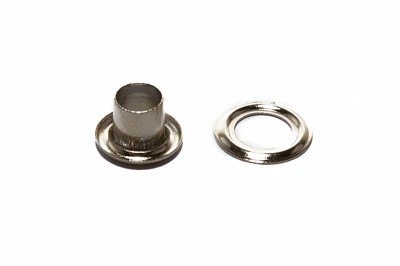 Люверсы металлические "ОмТекс", блочка/кольцо, (3 мм) - цв.никель - купить в Назрани. Цена: 0.18 руб.