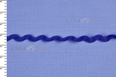 Тесьма плетеная "Вьюнчик"/синий - купить в Назрани. Цена: 40.72 руб.
