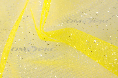 Сетка Глиттер, 40 гр/м2, шир.160см, цвет жёлтый - купить в Назрани. Цена 163.01 руб.