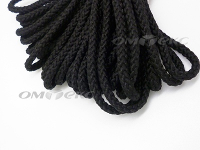Шнур В-035 4 мм круп.плетение 100 м черный - купить в Назрани. Цена: 156.40 руб.