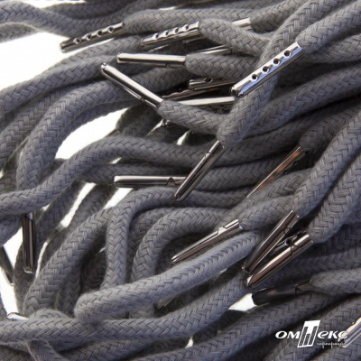 Шнурки #107-08, круглые 130 см, цв.серый - купить в Назрани. Цена: 26.88 руб.