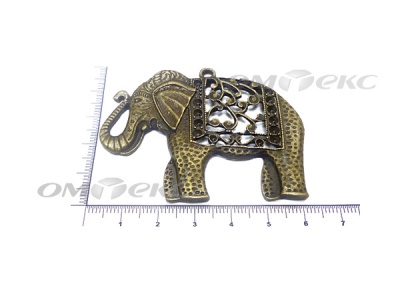 Декоративный элемент для творчества из металла "Слон"  - купить в Назрани. Цена: 26.93 руб.