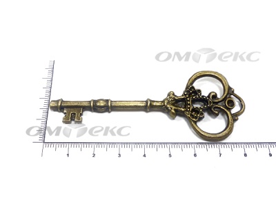 Декоративный элемент для творчества из металла "Ключ"8,5 см  - купить в Назрани. Цена: 26.66 руб.