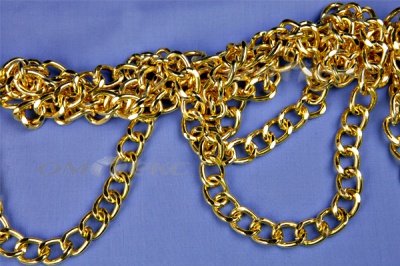 Цепь металл декоративная №11 (17*13) золото (10+/-1 м)  - купить в Назрани. Цена: 1 341.87 руб.