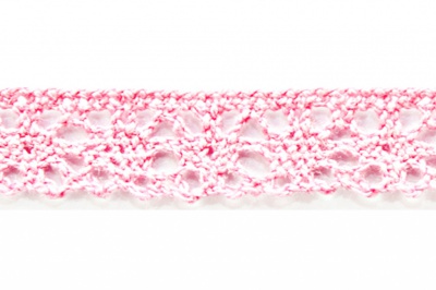 Тесьма кружевная 0621-1607, шир. 15 мм/уп. 20+/-1 м, цвет 096-розовый - купить в Назрани. Цена: 302.42 руб.