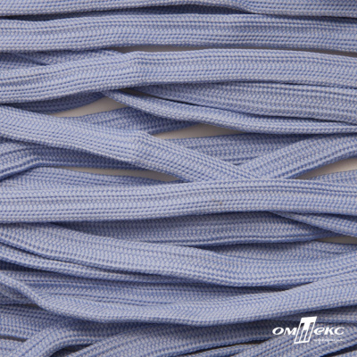 Шнур плетеный (плоский) d-12 мм, (уп.90+/-1м), 100% полиэстер, цв.259 - голубой - купить в Назрани. Цена: 8.62 руб.
