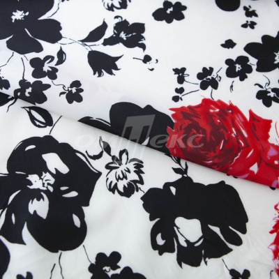 Плательная ткань "Фламенко" 22.1, 80 гр/м2, шир.150 см, принт растительный - купить в Назрани. Цена 239.03 руб.