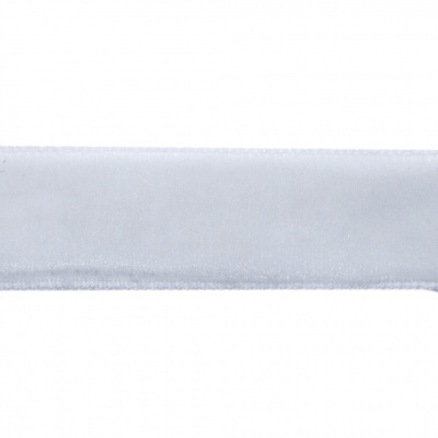 Лента бархатная нейлон, шир.12 мм, (упак. 45,7м), цв.01-белый - купить в Назрани. Цена: 457.61 руб.