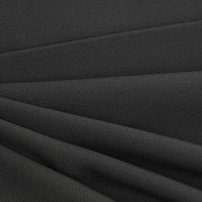 Костюмная ткань "Элис", 220 гр/м2, шир.150 см, цвет чёрный - купить в Назрани. Цена 308 руб.