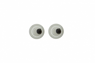 Глазки для игрушек, круглые, с бегающими зрачками, 3 мм/упак.100+/-5 шт, цв. -черно-белые - купить в Назрани. Цена: 25.40 руб.