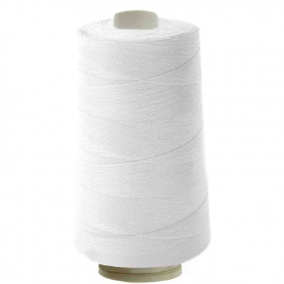 Швейные нитки (армированные) 28S/2, нам. 2 500 м, цвет белый - купить в Назрани. Цена: 148.95 руб.