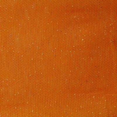 Сетка Глиттер, 24 г/м2, шир.145 см., оранжевый - купить в Назрани. Цена 117.24 руб.