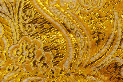 Ткань костюмная жаккард №12, 140 гр/м2, шир.150см, цвет жёлтый - купить в Назрани. Цена 383.29 руб.