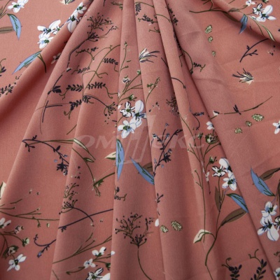 Плательная ткань "Фламенко" 2.1, 80 гр/м2, шир.150 см, принт растительный - купить в Назрани. Цена 311.05 руб.