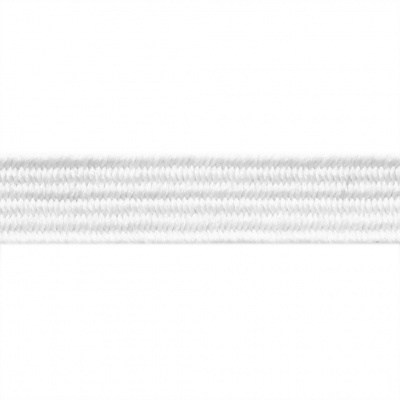 Резиновые нити с текстильным покрытием, шир. 6 мм (182 м/уп), цв.-белый - купить в Назрани. Цена: 705.59 руб.