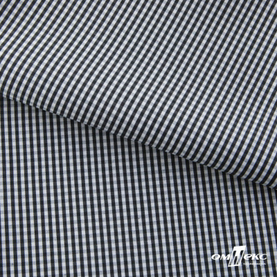 Ткань сорочечная Клетка Виши, 115 г/м2, 58% пэ,42% хл, шир.150 см, цв.6-черный, (арт.111) - купить в Назрани. Цена 306.69 руб.