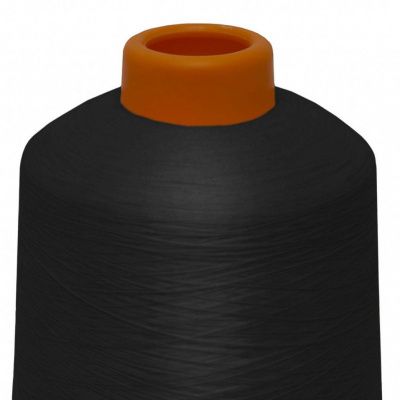 Нитки текстурированные некручёные, намот. 15 000 м, цвет чёрный - купить в Назрани. Цена: 204.10 руб.