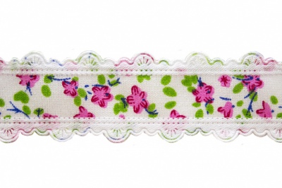 Тесьма декоративная 0385-6170, шир. 25 мм/уп. 22,8+/-1 м, цвет 02-розовый - купить в Назрани. Цена: 364.70 руб.