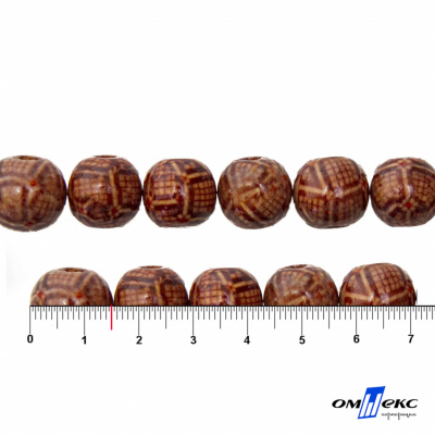 0125-Бусины деревянные "ОмТекс", 15 мм, упак.50+/-3шт - купить в Назрани. Цена: 77 руб.