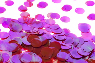 Пайетки "ОмТекс" россыпью,CREAM,круг 20 мм/упак.50+/-2 гр, цв. 15-розовый - купить в Назрани. Цена: 80.93 руб.