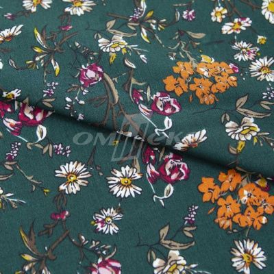 Плательная ткань "Фламенко" 6.1, 80 гр/м2, шир.150 см, принт растительный - купить в Назрани. Цена 241.49 руб.