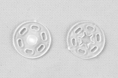 Кнопки пришивные пластиковые 15 мм, блистер 24шт, цв.-прозрачные - купить в Назрани. Цена: 68.79 руб.