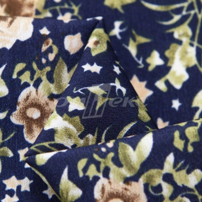 Плательная ткань "Фламенко" 1.1, 80 гр/м2, шир.150 см, принт растительный - купить в Назрани. Цена 241.49 руб.