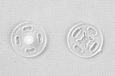 Кнопки пришивные пластиковые 13 мм, блистер 24шт, цв.-прозрачные - купить в Назрани. Цена: 62.27 руб.