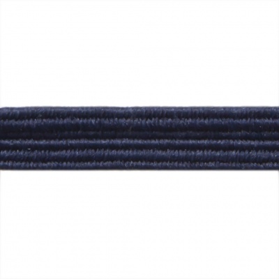 Резиновые нити с текстильным покрытием, шир. 6 мм ( упак.30 м/уп), цв.- 117-т.синий - купить в Назрани. Цена: 152.05 руб.