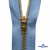 Молнии джинсовые металл т-5, 18 см латунь (YG), цв.-деним (231) - купить в Назрани. Цена: 22.80 руб.
