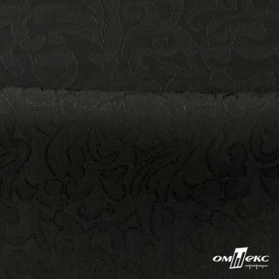 Ткань жаккард королевский, 100% полиэстр 180 г/м 2, шир.150 см, цв-черный - купить в Назрани. Цена 296.39 руб.