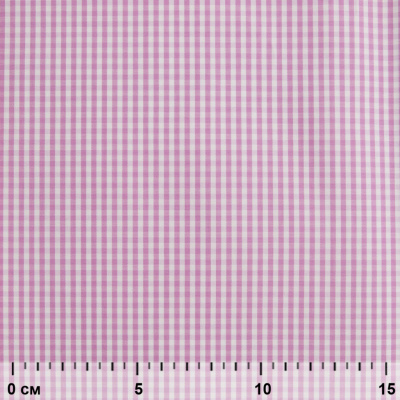 Ткань сорочечная Клетка Виши, 115 г/м2, 58% пэ,42% хл, шир.150 см, цв.1-розовый, (арт.111) - купить в Назрани. Цена 306.69 руб.