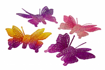 Бабочка декоративная пластиковая #12 - купить в Назрани. Цена: 7.09 руб.
