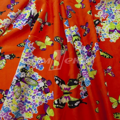 Плательная ткань "Софи" 7.1, 75 гр/м2, шир.150 см, принт бабочки - купить в Назрани. Цена 241.49 руб.