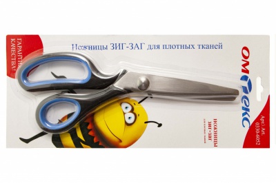Ножницы арт.0330-6052 "ЗИГ-ЗАГ" 5 мм, для плотных тканей , 9"/ 229 мм - купить в Назрани. Цена: 733.08 руб.