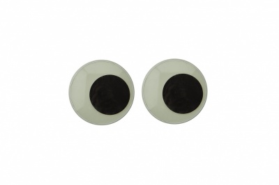 Глазки для игрушек, круглые, с бегающими зрачками, 15 мм/упак.50+/-2 шт, цв. -черно-белые - купить в Назрани. Цена: 47.40 руб.