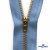 Молнии джинсовые металл т-4, 18 см латунь (YG), цв.-деним (231) - купить в Назрани. Цена: 21.57 руб.