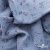Ткань Муслин принт, 100% хлопок, 125 гр/м2, шир. 140 см, #2308 цв. 69 серо-голубой с цветком - купить в Назрани. Цена 413.11 руб.