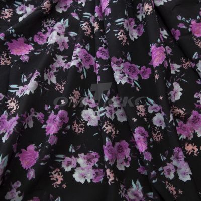Плательная ткань "Фламенко" 20.1, 80 гр/м2, шир.150 см, принт растительный - купить в Назрани. Цена 241.49 руб.