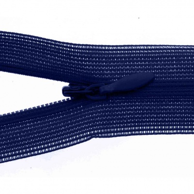 Молния потайная Т3 919, 60 см, капрон, цвет т.синий - купить в Назрани. Цена: 10.13 руб.