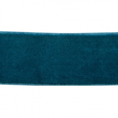 Лента бархатная нейлон, шир.25 мм, (упак. 45,7м), цв.65-изумруд - купить в Назрани. Цена: 981.09 руб.