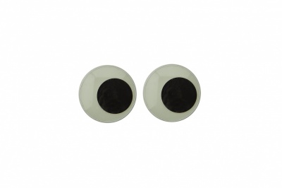 Глазки для игрушек, круглые, с бегающими зрачками, 8 мм/упак.100+/-2 шт, цв. -черно-белые - купить в Назрани. Цена: 28.86 руб.